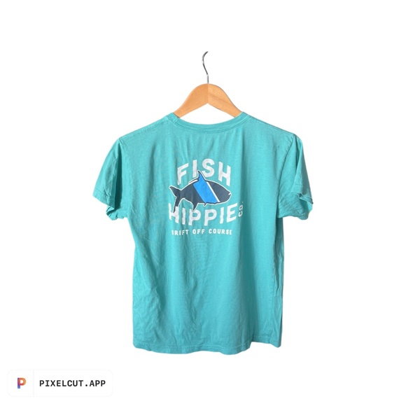 Boys Fish Hippie Cotton Shirt, YL - Picture 2 of 2